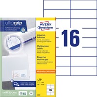 Etiket Avery 3484 105x37mm wit 1600st 100 Vel-2
