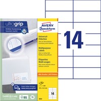 Etiket Avery 3653 105x42.3Mm wit 1400 stuks-2