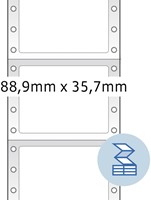 Etiket HERMA 8161 88.9x35.7mm 1-baans wit 2000 stuks-2
