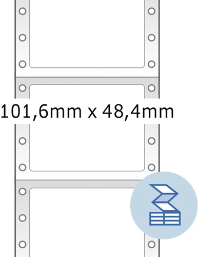 Etiket HERMA 8163 101.6x48.4mm 1-baans wit 2000 stuks-2