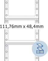 Etiket HERMA 8166 111.7x48.4mm 1-baans wit 2000st 2000 etiket-2