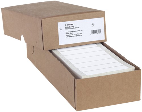 Etiket HERMA 8210 88.9x23Mm 1-baans wit 6000st 6000 etiket