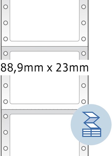 Etiket HERMA 8210 88.9x23Mm 1-baans wit 6000 stuks-2