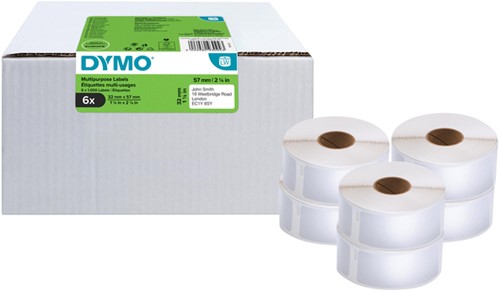 Etiket Dymo LabelWriter multif 32x57 6st wit 6 Rol