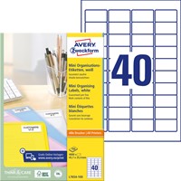 Etiket Avery L7654-100 45.7x25.4mm wit 4000 stuks-2