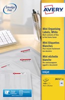 Etiket Avery J8654-25 45.7x25.4mm wit 1000stuks 25 Vel