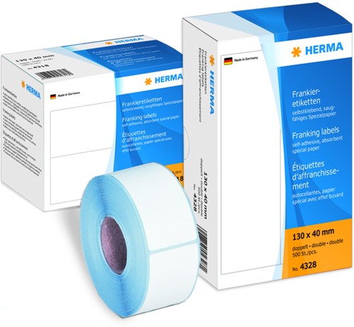 Frankeeretiket HERMA 4322 enkel 163x44mm 500st 500 etiket-2