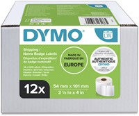 Etiket Dymo LabelWriter naamkaart 54x101 12st wit 12 Rol