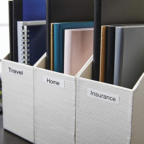 Labeltape Dymo LabelManager D1 9mm wit 10st 10 Stuk-2