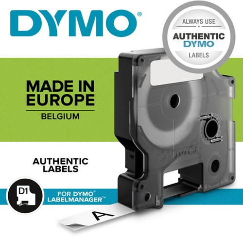 Labeltape Dymo LabelManager D1 19mm wit 10st 10 Stuk-2