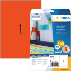 Etiket HERMA 4422 210x297mm A4 verwijderb rd 20st 20 Vel