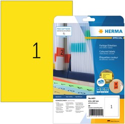 Etiket HERMA 4421 210x297mm A4 verwijderb gl 20st 20 Vel