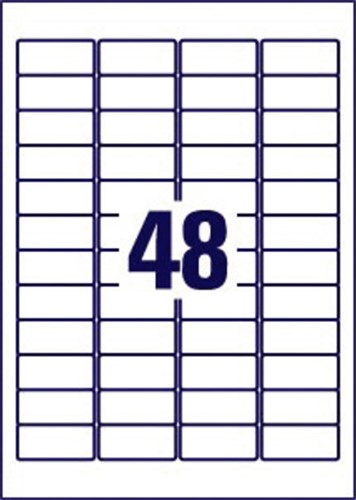 Etiket Avery L6009-20 45.7x21.2mm zilver 960st 20 Vel-3