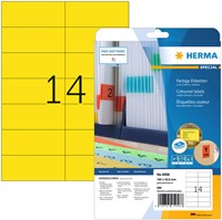 Etiket HERMA 5058 105x42.3mm verwijderb geel 280st 20 Vel