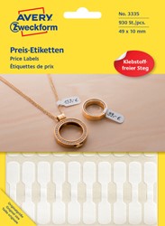 Etiket AZ 3335 49x10mm wit 924stuks 33 Vel