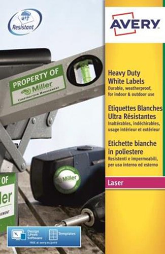 Etiket Avery L7060-20 63.5x38.1mm wit 420st 20 Vel