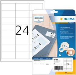 Etiket HERMA 4820 66x33.8mm wit 600stuks 25 Vel