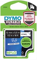 Labeltape Dymo LabelManager D1 polyester 12mm wit 1 Stuk