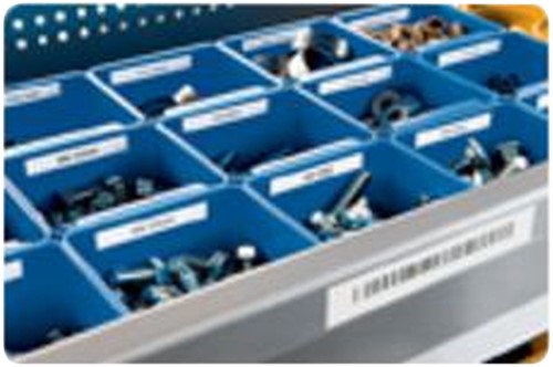 Labeltape Dymo LabelManager D1 polyester 12mm wit 1 Stuk-5