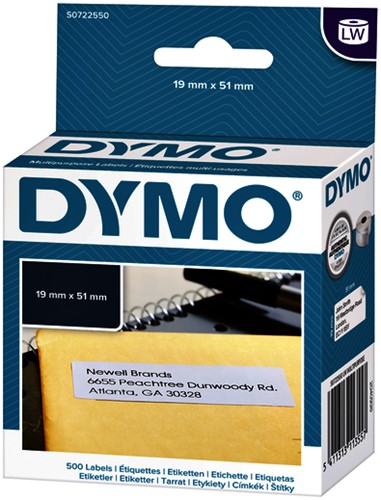 Etiket Dymo LabelWriter multifunctioneel 19x51 wit 500 Stuk-2