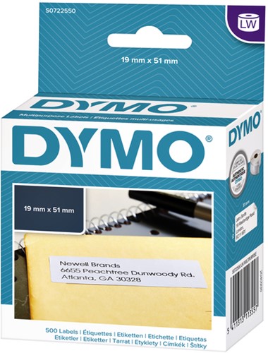 Etiket Dymo LabelWriter multifunctioneel 19x51 wit 500 Stuk-5