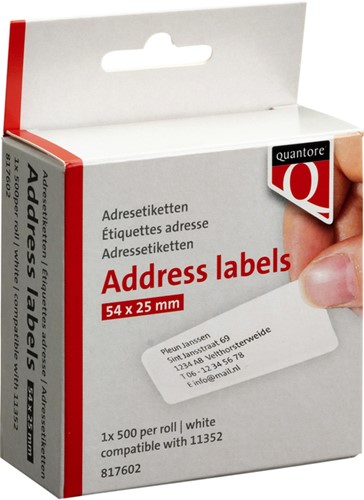 Label Etiket Quantore 11352 54mmx25mm retour wt 1 Rol-3