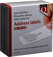 Labeletiket Quantore DK-11201 29x90mm adres wit 400 stuks-1