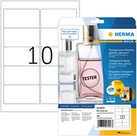 Etiket HERMA 8018 96x50.8mm transparant 250 stuks