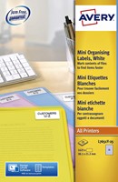 Etiket Avery L7651Y-25 38.1x21.2mm geel 1625st 25 Vel