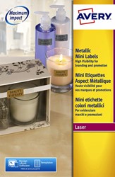 Etiket Avery L7680-25 38.1x21.2mm goud 1625st 25 Vel