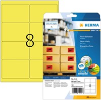 Etiket HERMA 5144 99.1x67.7mm neongeel 160st 20 Vel