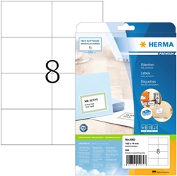 Etiket HERMA 5062 105x74mm premium wit 200st 25 Vel