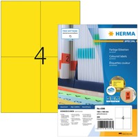 Etiket HERMA 4396 105x148mm A6 geel 400stuks 100 Vel