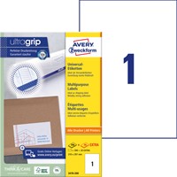 Etiket Avery 3478-200 210x297mm A4 wit 200 stuks-2