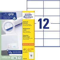 Etiket Avery 3424-200 105x48mm wit 2400st 200 Vel-2