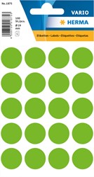 Etiket HERMA 1875 rond 19mm groen 100 stuks