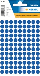 Etiket HERMA 1833 rond 8mm donkerblauw 540 stuks