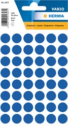 Etiket HERMA 1853 rond 13mm donkerblauw 240 stuks