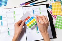 Etiket HERMA 1855 rond 13mm donkergroen 240stuks 5 Vel-2