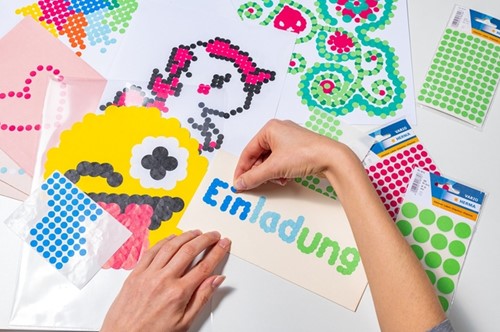 Etiket HERMA 1855 rond 13mm donkergroen 240st 5 Vel-1