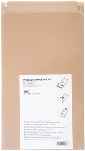 Wikkelverpakking IEZZY A4 met zelfkl strip bruin 1 Stuk-2