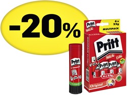 Lijmstift Pritt Stick Original 22gr promopack 6 Stuk