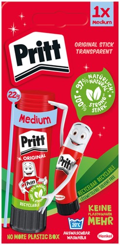 Lijmstift Pritt Stick Original 22gr op blister 1 Stuk