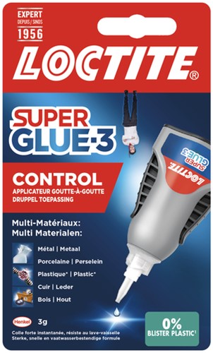 Secondelijm Loctite Control tube 3 gram op blister 1 Stuk