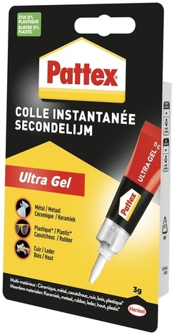 Secondelijm Pattex Ultra GEL tube 3gr blister 1 Stuk-2