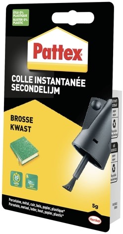 Secondenlijm Pattex met kwast flacon 5gr blister 1 Stuk-2