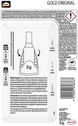 Secondenlijm Pattex Gold original 3gr 1 Stuk-3