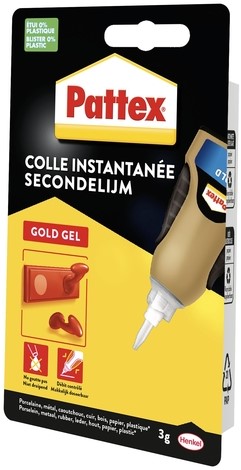 Secondelijm Pattex Gold GEL tube 3 gram op blister 1 Stuk-2