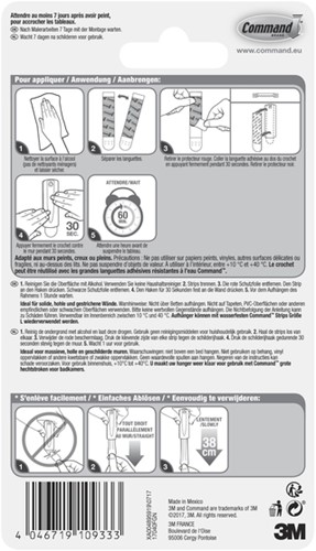 Haak Command knststf incl bevestigingsstrip 1 Stuk-3