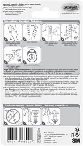 Haak Command middel ovaal incl strip 2st 1 Stuk-3